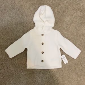 White baby sweater 3-6m